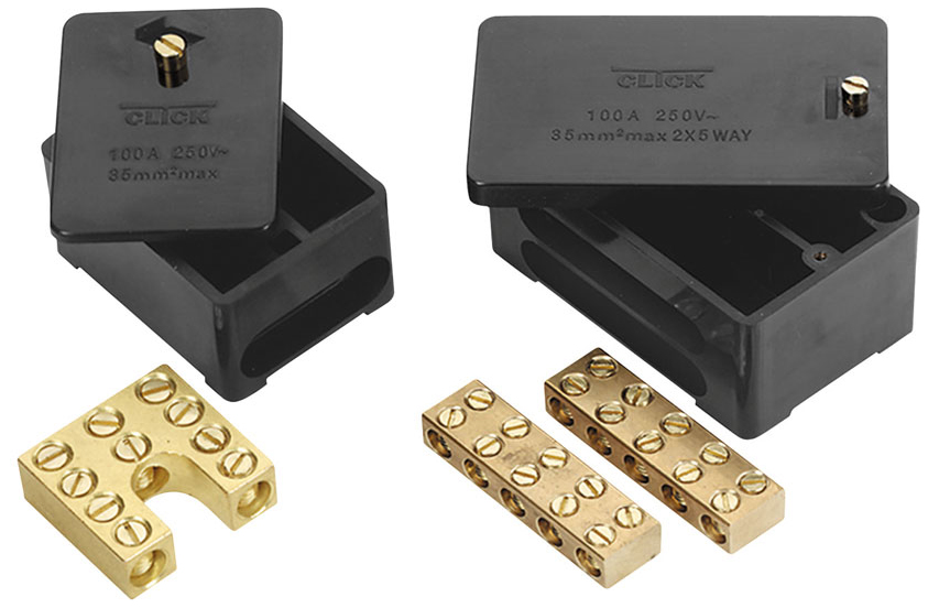 100 Amp Single & Double Pole 5 Way 35mm Henley Block For Meter Tails