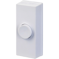 BG Wired White Plastic Door Bell Push Button MDCPB1