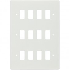 BG R812 Grid Frontplate 12 Gang White BG R812 Grid Frontplate 12 Gang White
