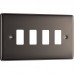 BG RNBN4 Grid Frontplate 4 Gang Black Nickel BG RNBN4 Grid Frontplate 4 Gang Black Nickel