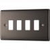 BG RNBN4 Grid Frontplate 4 Gang Black Nickel BG RNBN4 Grid Frontplate 4 Gang Black Nickel