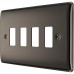 BG RNBN4 Grid Frontplate 4 Gang Black Nickel BG RNBN4 Grid Frontplate 4 Gang Black Nickel