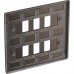 BG RNBN6 Grid Frontplate 6 Gang Black Nickel