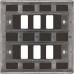 BG RNBN6 Grid Frontplate 6 Gang Black Nickel
