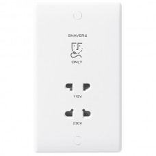 BG Nexus White Dual Voltage Shaver Socket - 820