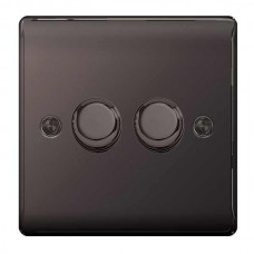 BG Nexus Black Nickel Double Dimmer Switch - NBN82P BG Nexus Black Nickel Double Dimmer Switch - NBN82P