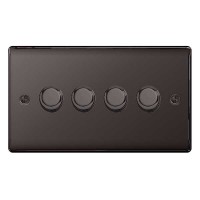 BG Nexus Black Nickel Four Switch Dimmer - NBN84P