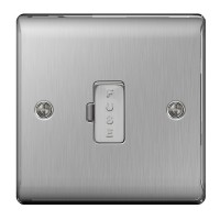 BG Nexus Brushed Steel Unswitched Spur - NBS54