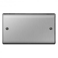 BG Nexus Brushed Steel Double Blanking Plate - NBS95