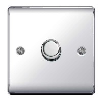 BG Nexus Polished Chrome Single Dimmer Switch - NPC81P