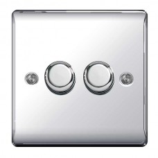 BG Nexus Polished Chrome Double Dimmer Switch - NPC82P BG Nexus Polished Chrome Double Dimmer Switch - NPC82P