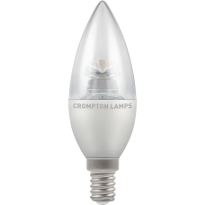 Crompton LED Dimmable Clear Candle 6.5W SES-E14