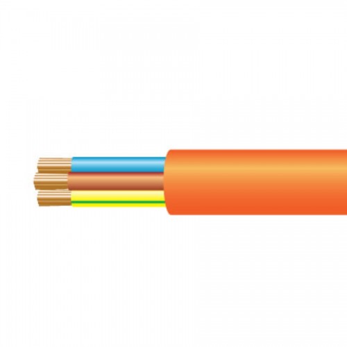 1.0mm 3183Y 3 Core Orange Flex PVC Cable (50 Metre Drum) Electric