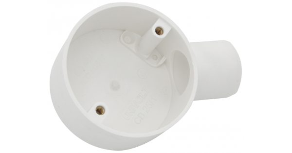 Univolt CB201WH 1 Way Terminal Circular Box 20mm White | Electric Vault Ltd