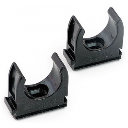 Univolt CL20BK Conduit Clip 20mm Black Electric Vault Ltd