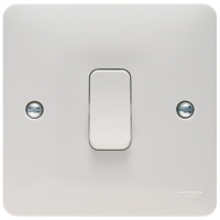 Hager Sollysta WMPS12 Plate Switch 1 Gang 2 Way 10AX