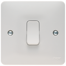 Hager Sollysta WMPS16 Plate Switch 1 Gang Intermediate 10AX
