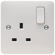 Hager Sollysta WMSS81 Switched Single Socket DP 13A