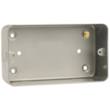 Click CL084 Back Box 2Gang 47mm Metal Clad