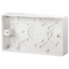 Click CMA082 Surface Pattress 2Gang 25mm White Click CMA082 Surface Pattress 2Gang 25mm White