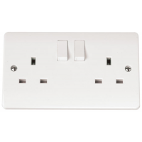 Click CMA036 Double Switched Socket 2Gang 13A