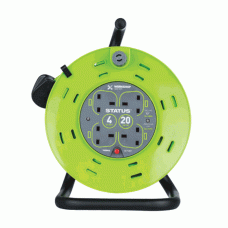 Status S20M13ACR2 20 Metre 4 Socket Extension Cable Reel 13A Green